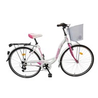 SPRING Gradski bicikl Giulia 28", rozo bijeli